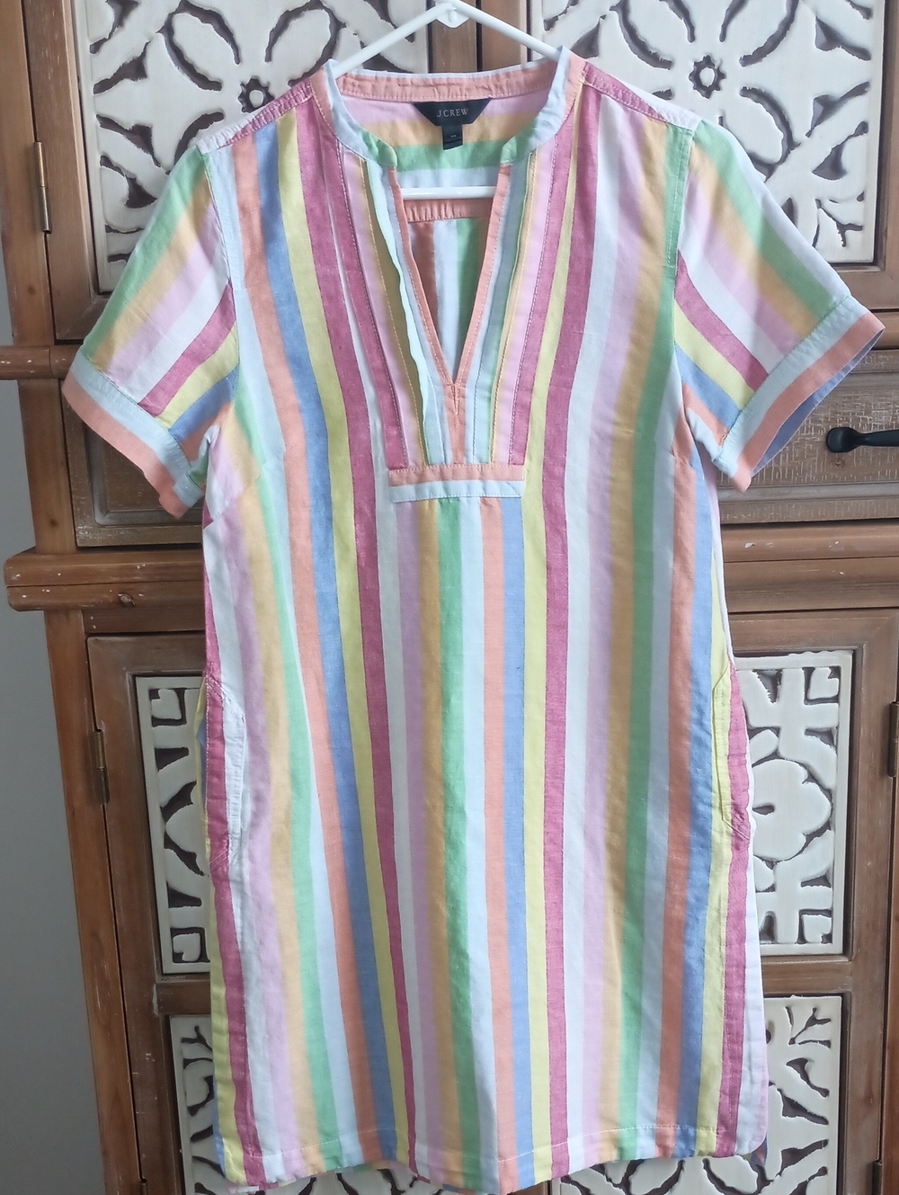 J. Crew Women's Pastel Stripe Dress